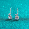 2 Carat Moissanite 925 Sterling Silver Earrings Moissanite - Tophatter Daily Deals