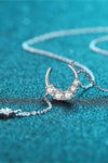 Star & Moon Moissanite Necklace Moissanite - Tophatter Daily Deals