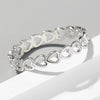 925 Sterling Silver Heart Link Ring Rings - Tophatter Daily Deals