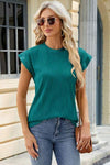 Round Neck Cap Sleeve T-Shirt Women's T-Shirts - Tophatter Daily Deals