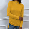 Drawstring Mock Neck Long Sleeve T-Shirt Women's T-Shirts - Tophatter Daily Deals