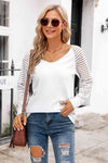 V-Neck Long Raglan Sleeve Top - Tophatter Deals