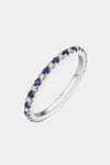 Moissanite Lab-Grown Sapphire Rings Royal Blue Moissanite - Tophatter Daily Deals