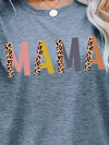 MAMA Leopard Graphic Short Sleeve Tee Women's T-Shirts - Tophatter Daily Deals