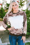 Printed Round Neck Long Sleeve T-Shirt Women's T-Shirts - Tophatter Daily Deals