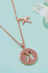 Adored Moissanite K to T Pendant Necklace Moissanite - Tophatter Daily Deals