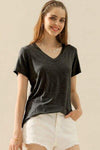 Ninexis Full Size V-Neck Short Sleeve T-Shirt H CHARCOAL Women's T-Shirts - Tophatter Daily Deals