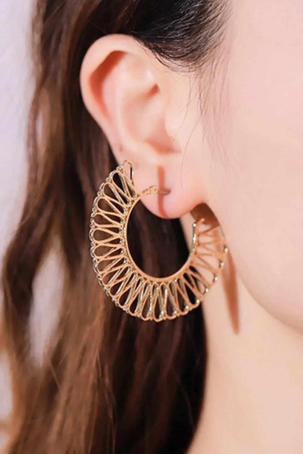 18K Gold-Plated Cutout Earrings Earrings - Tophatter Daily Deals