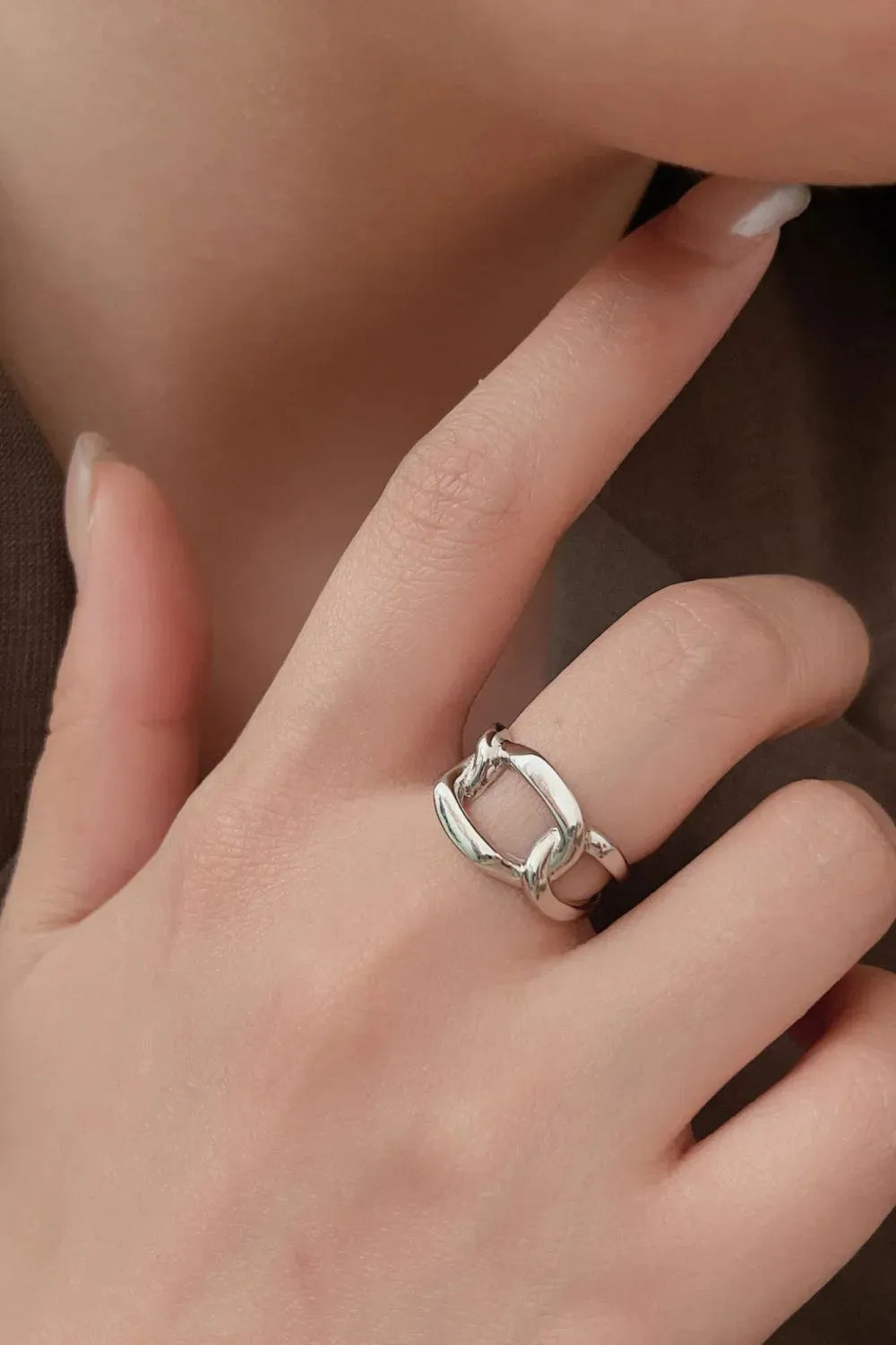 925 Sterling Silver Open Ring Silver One Size Rings - Tophatter Daily Deals