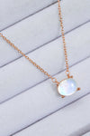 Geometric Moonstone Pendant Necklace Moonstone - Tophatter Daily Deals