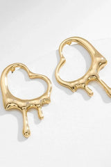 Heart Zinc Alloy Earrings Earrings - Tophatter Daily Deals