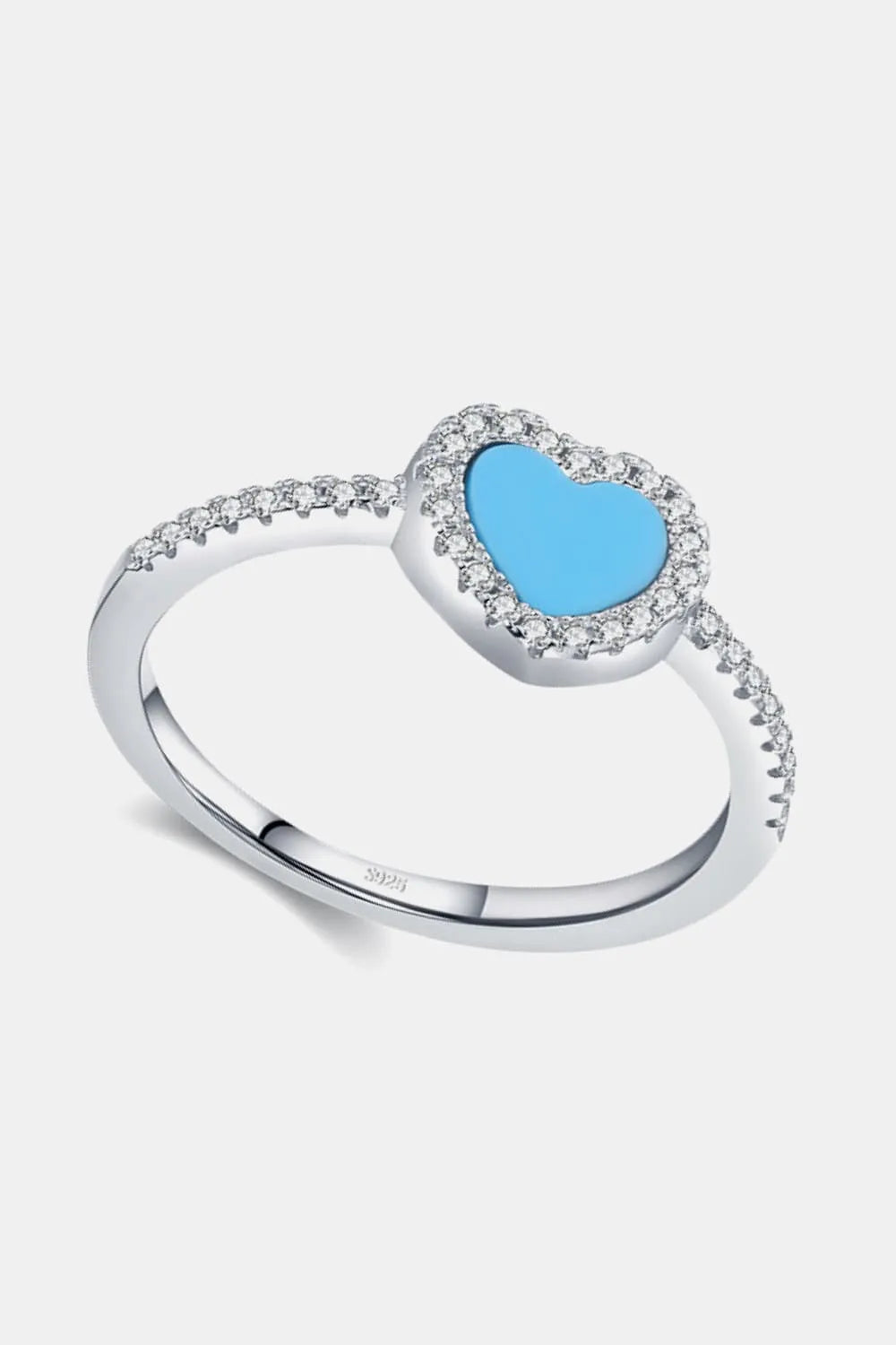 925 Sterling Silver Artificial Turquoise Ring Rings - Tophatter Daily Deals