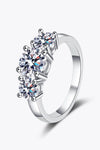 Stylish 925 Sterling Silver Moissanite Ring Moissanite - Tophatter Daily Deals