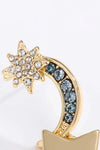 Lasting Wish Inlaid Rhinestone Star and Moon Drop Earrings Earrings - Tophatter Daily Deals