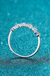 Moissanite Rhodium-Plated Half-Eternity Ring Moissanite - Tophatter Daily Deals