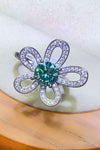 1 Carat Moissanite Flower Shape Open Ring Moissanite - Tophatter Daily Deals