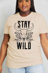 Simply Love Simply Love Full Size STAY WILD Graphic Cotton Tee - Tophatter Daily Deals