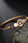 Twisted Stainless Steel Cable Bracelet Rose Gold One Size Bracelets - Tophatter Daily Deals