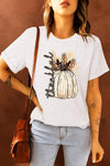 Graphic Round Neck Short Sleeve T-Shirt Women's T-Shirts - Tophatter Daily Deals