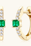 Lab-Grown Emerald Earrings Earrings - Tophatter Daily Deals