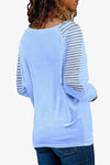 V-Neck Long Raglan Sleeve Top - Tophatter Deals