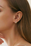 Moissanite 925 Sterling Silver Double-Layered Earrings Moissanite - Tophatter Daily Deals