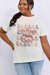 Simply Love Full Size LESS PEOPLE MORE CATS Graphic Cotton Tee Women's T-Shirts - Tophatter Daily Deals