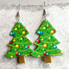 Christmas Themed Acrylic Dangle Earrings Style E One Size Earrings - Tophatter Daily Deals