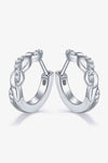 Moissanite Twisted Platinum-Plated Earrings Silver One Size Moissanite - Tophatter Daily Deals