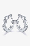 Moissanite Twisted Platinum-Plated Earrings - Tophatter Deals