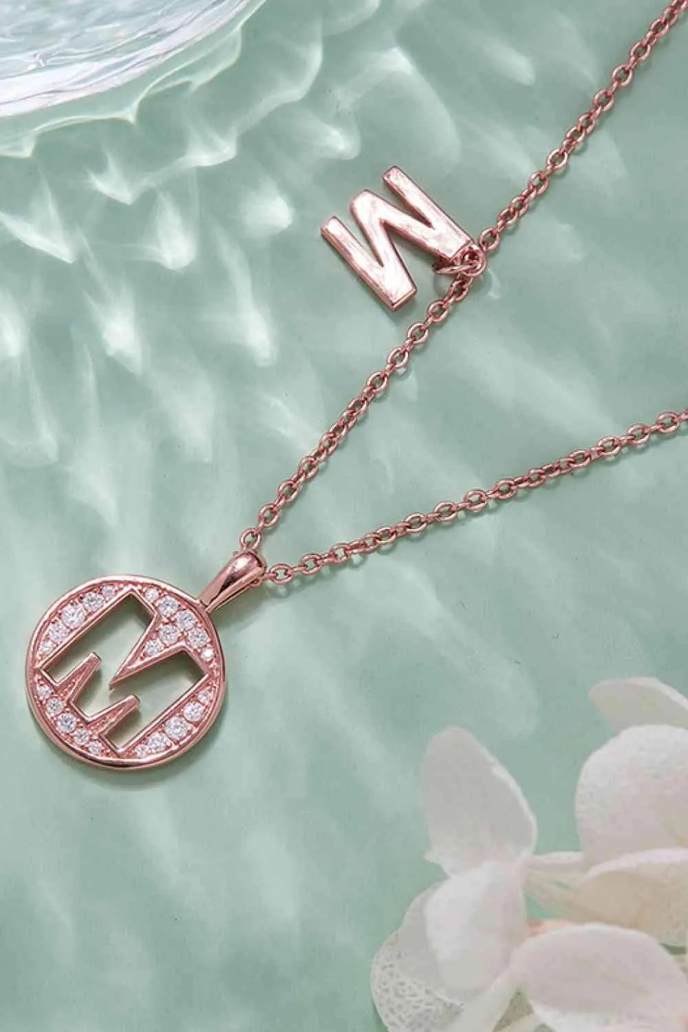 Adored Moissanite K to T Pendant Necklace Moissanite - Tophatter Daily Deals