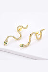 Snake-Shaped 925 Sterling Silver Earrings Earrings - Tophatter Daily Deals