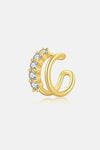Zircon Double-Layered Single Cuff Earring Gold One Size Earrings - Tophatter Daily Deals
