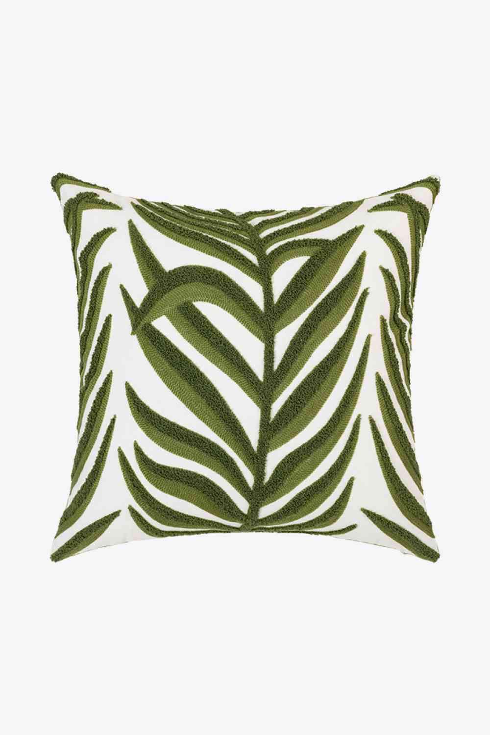 Embroidered Square Decorative Throw Pillow Case Moss One Size Decorative Pillowcases - Tophatter Daily Deals