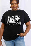 Simply Love Full Size NOPE NOPE NOT TODAY Graphic Cotton Tee Women's T-Shirts - Tophatter Daily Deals