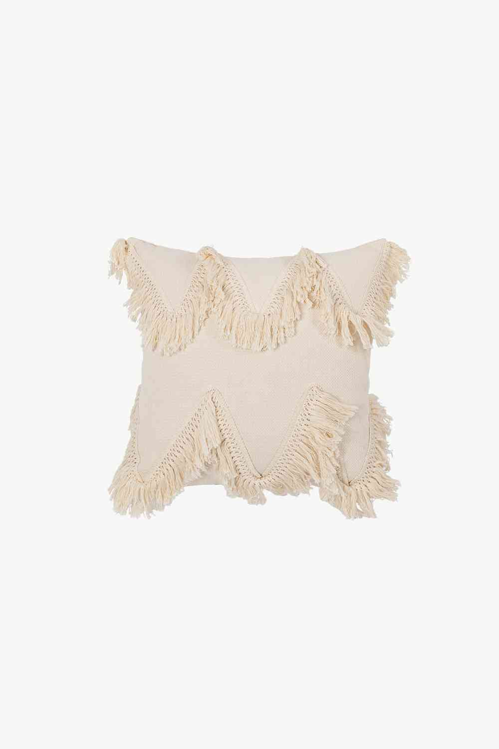 Eye-Catching Decorative Throw Pillow Case Beige Scalloped One Size Decorative Pillowcases - Tophatter Daily Deals