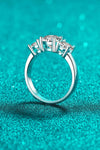 Stylish 925 Sterling Silver Moissanite Ring Moissanite - Tophatter Daily Deals