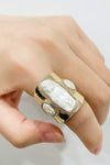 18K Gold-Plated Alloy Ring Gold One Size Rings - Tophatter Daily Deals