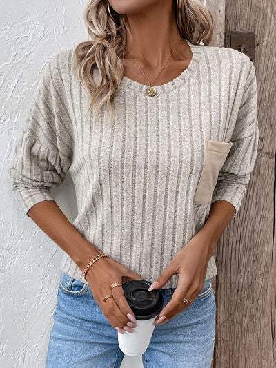 Round Neck Dropped Shoulder T-Shirt Women's T-Shirts - Tophatter Daily Deals