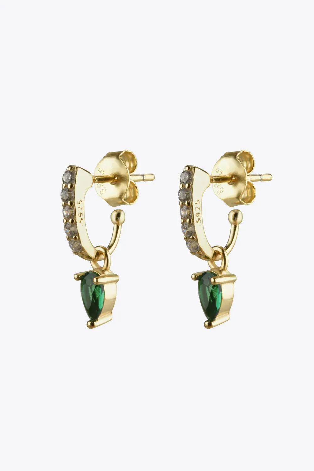 Opal 925 Sterling Silver Drop Earrings Mid Green One Size Earrings - Tophatter Daily Deals