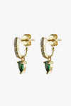 Opal 925 Sterling Silver Drop Earrings Mid Green One Size Earrings - Tophatter Daily Deals