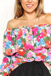 Double Take Floral Off-Shoulder Flounce Sleeve Layered Blouse - Tophatter Deals