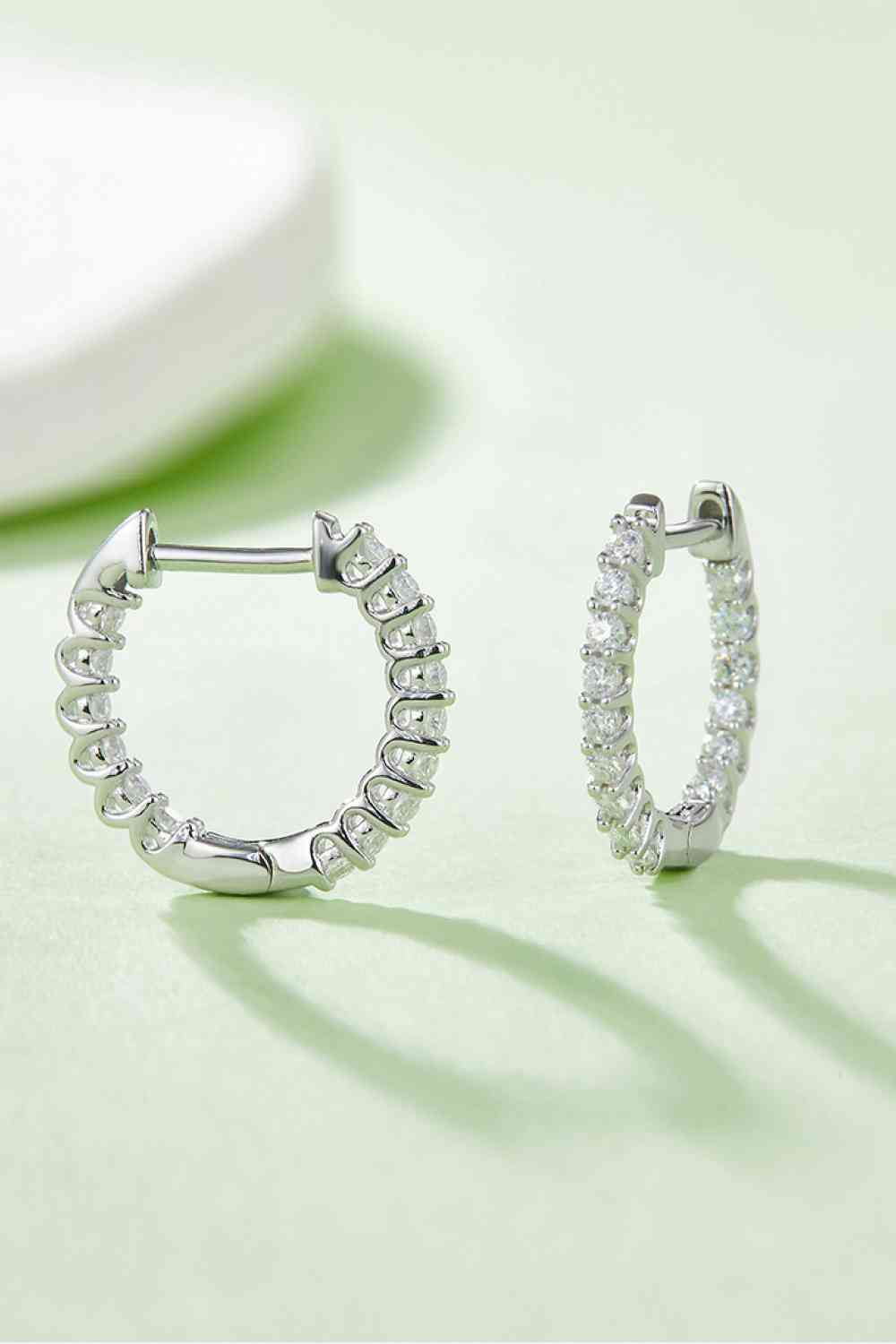 Moissanite 925 Sterling Silver Earrings Moissanite - Tophatter Daily Deals