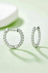 Moissanite 925 Sterling Silver Earrings Moissanite - Tophatter Daily Deals