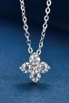 Moissanite Four Leaf Clover Pendant Necklace Silver One Size Moissanite - Tophatter Daily Deals