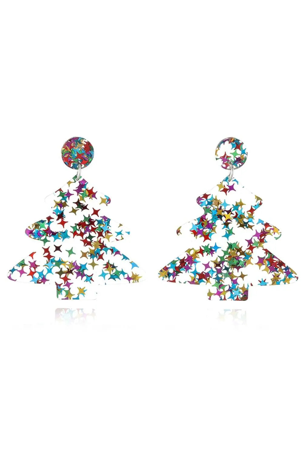 Christmas Tree Acrylic Earrings Multi Style B One Size Earrings - Tophatter Daily Deals