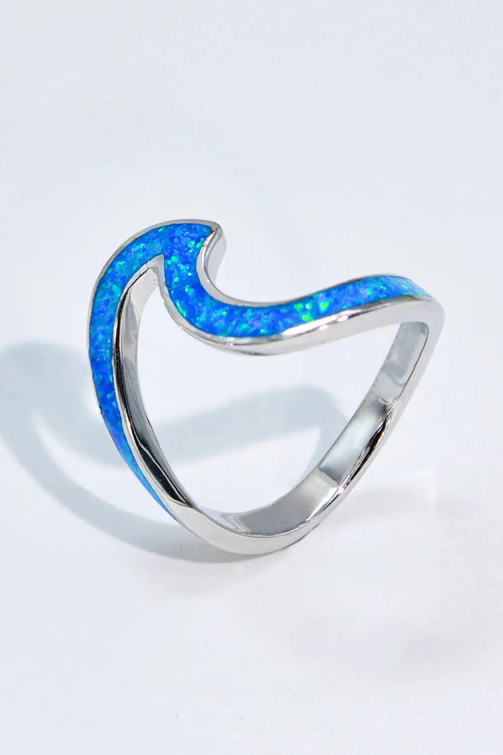 Opal Contrast 925 Sterling Silver Ring Opal - Tophatter Daily Deals