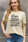 Simply Love Full Size DOGS MAKE EVERTHING BETTER Graphic Cotton Tee Women's T-Shirts - Tophatter Daily Deals