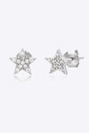 Zircon Decor Star Stud Earrings Silver One Size Earrings - Tophatter Daily Deals