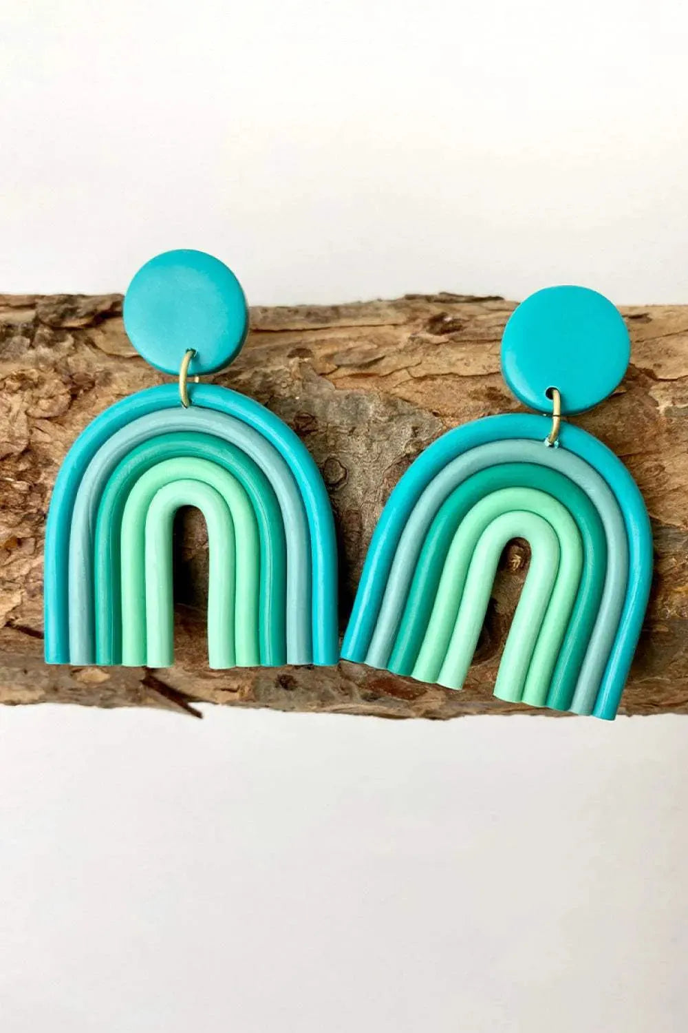 Rainbow Shape Dangle Earrings Tiffany Blue One Size Earrings - Tophatter Daily Deals